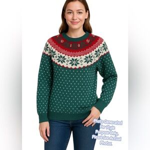 Vintage Northern Reflections Fair Isle Sweater Nordic  Christmas Unisex